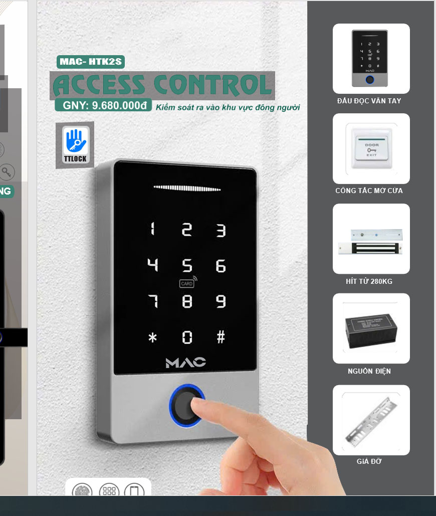 Khóa Điện Tử MAC-HKT2S - Ảnh 2